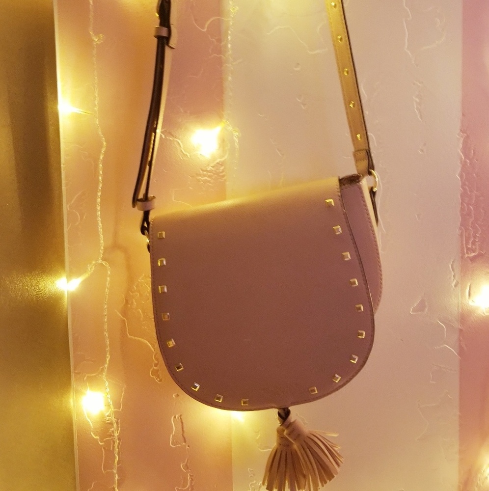 Pink longstrapped victoria secret handbag